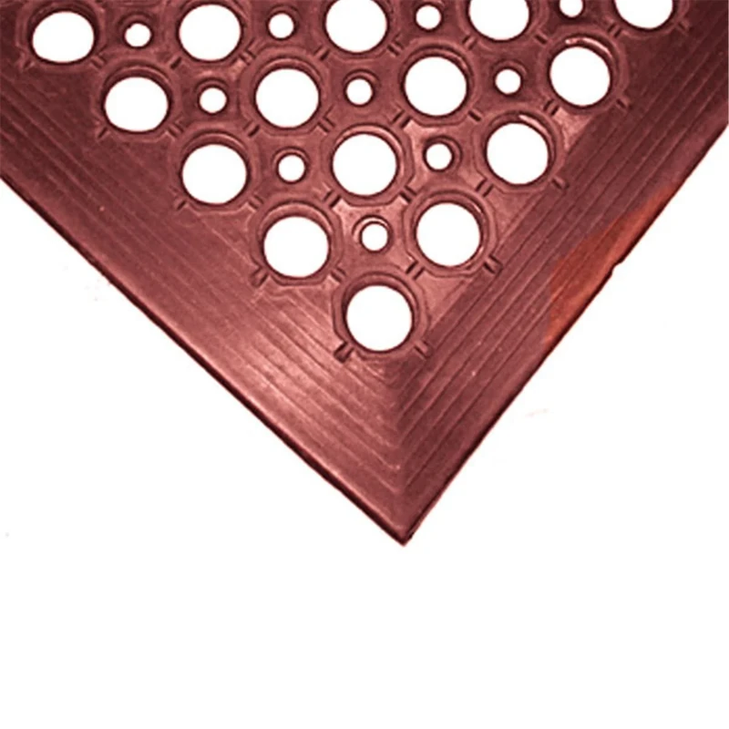 Anti-Fatigue Mats "Drainage" 152,4X91,4X1,2 Cm Red Rubber - 1 Units