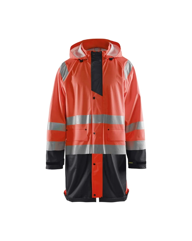 Blakläder 432420005599L High-Vis Rain Jacket "level 1", Red/Black, Large
