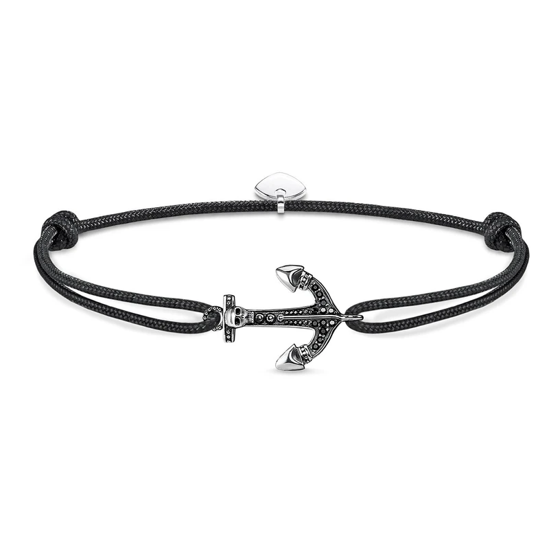 Thomas Sabo Men Bracelet Little Secret Anchor blackened 925 Sterling Silver LS055-889-11-L22v