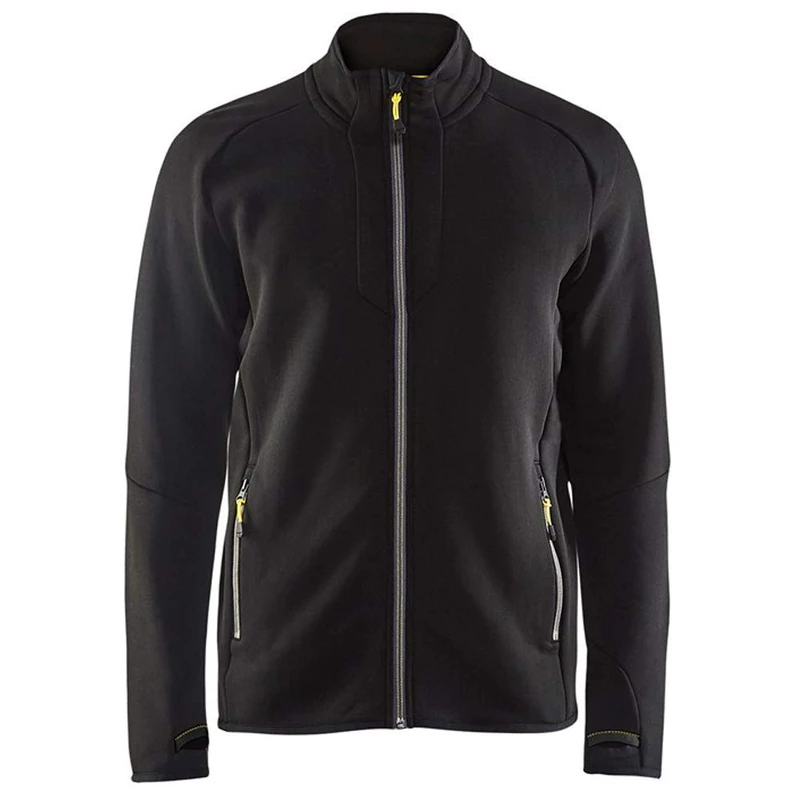 Extended cuffs with thumb opening and elastic hem - Image 1