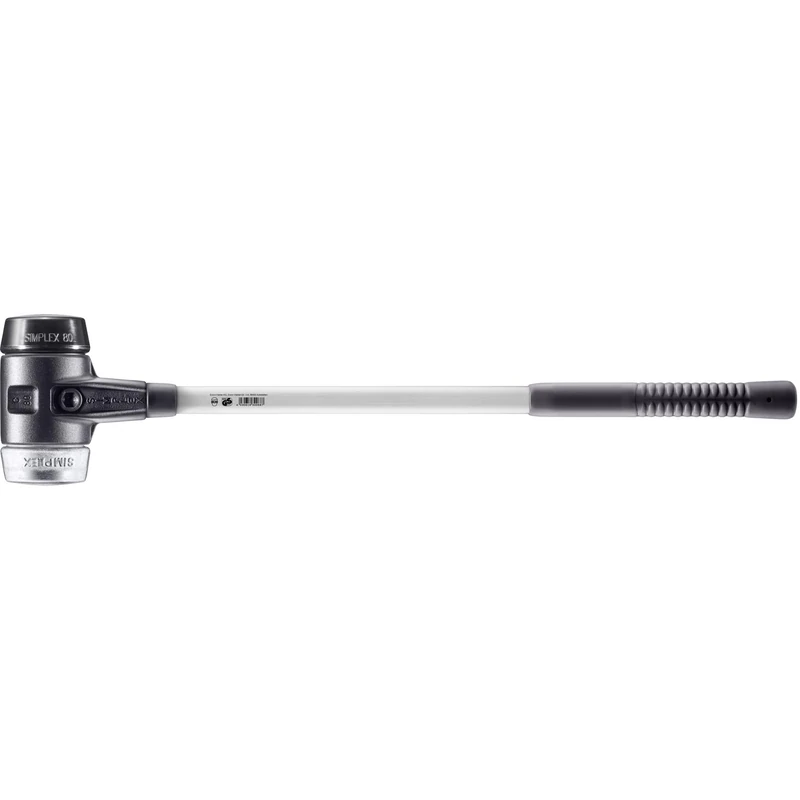 Simplex 3729.081 Sledgehammer, Rubber Composition/Soft Metal with Reinforced Malleable Cast Iron Housing and Fibreglass Handle Diameter 80 mm