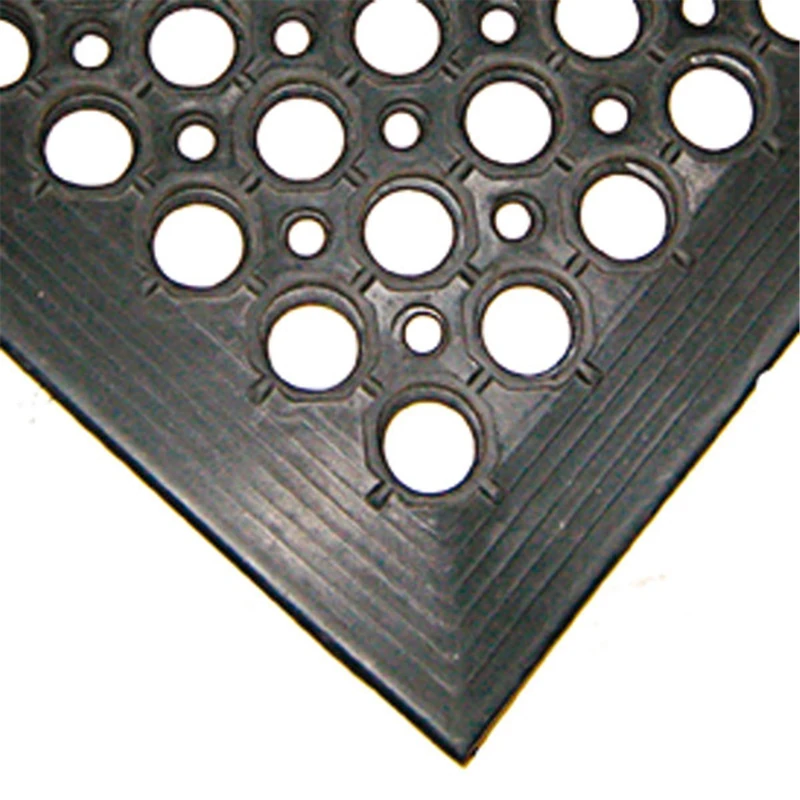 Anti-Fatigue Mats "Drainage" 152,4X91,4X1,2 Cm Black Rubber - 1 Units - Image 1