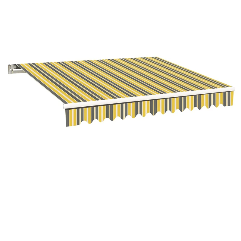 Green bay Yellow-stripe Garden Patio Awning Canopy Sun Shade Shelter Replacement Fabric - 2.5M x 2M