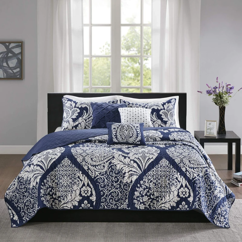 Madison Park Vienna 6 Piece Coverlet Set Indigo King/Cal King