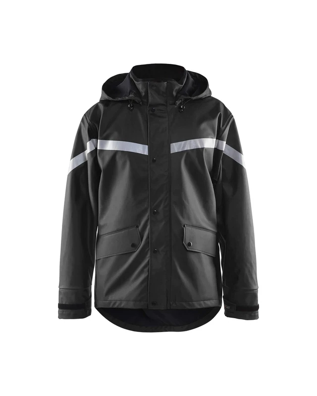 Blakläder 430520039900X-Small Rain Jacket "level 2", Black, X-Small