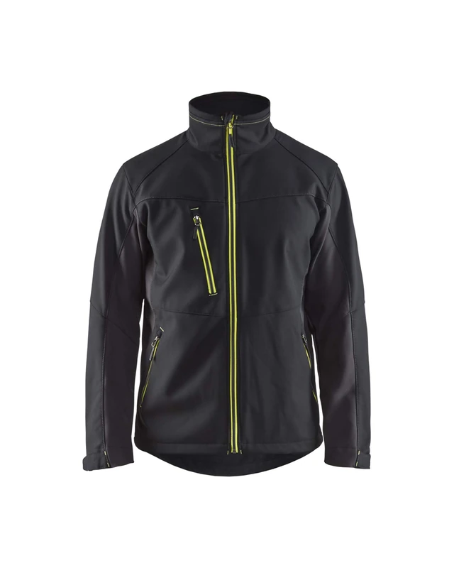 Blakläder 495025169933L Softshell Jacket, Black/Yellow, Large