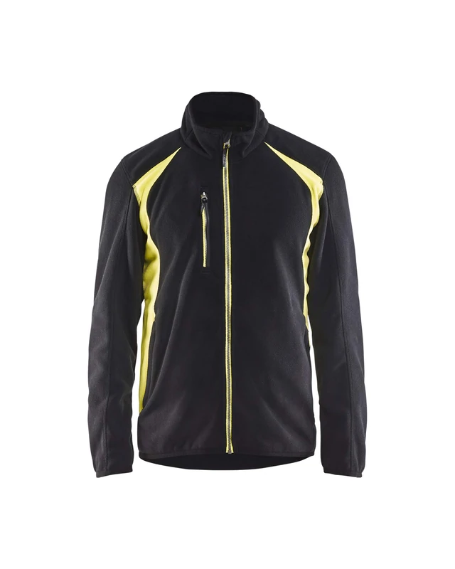 Blakläder 473025109933XXX-Large Fleece Jacket, Black/Yellow, XXX-Large