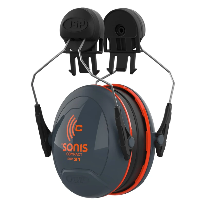 JSP SONIS Compact Ear Defenders Ear Muffs One Size Helmet Mounted 31dB SNR