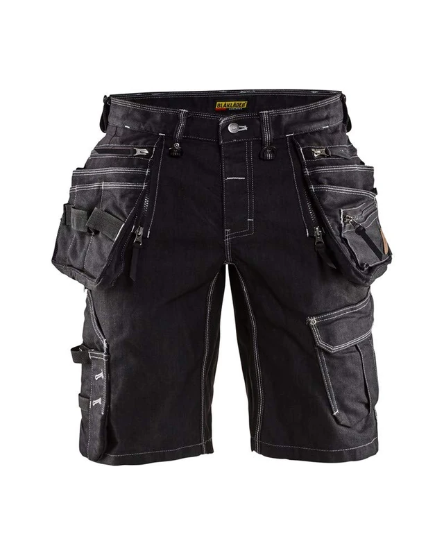 Blaklader Ladies Service Short with Stretch Panels and Elasticated Waistband, Black, Size C48/50 - Image 1