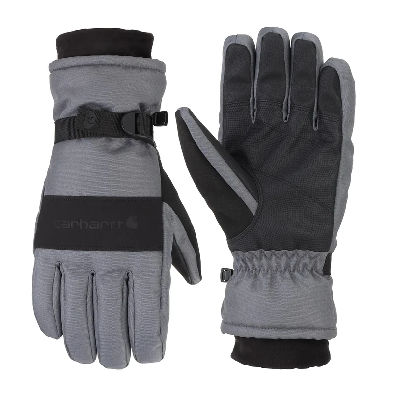 Carhartt Men's W.P. Waterproof Insulated Glove Cold Weather, Dark Grey/Black, X-Large