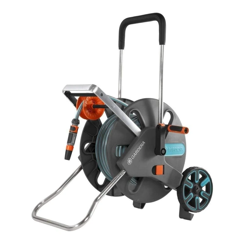 Gardena Carro Aquaroll L Easy Con 30 m de Manguera Classic, 19 mm (3/4"), Original System Piezas y Lanza rociadora, G18522-26