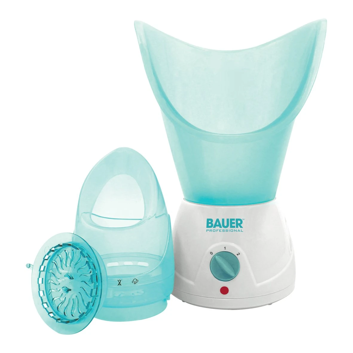 Bauer Professional Facial Spa Face Steamer and Nasal Inhaler Set, Removes Blackheads & Opens Pores and Sinuses, Fast Heating, Aromatherapy Tray