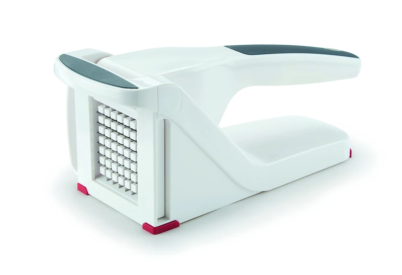 Zyliss Potato & Vegetable Chipper, Manual Handheld Cutter and Slicer for Potatos Vegetables, Plastic/Stainless Steel, White, Dishwasher Safe