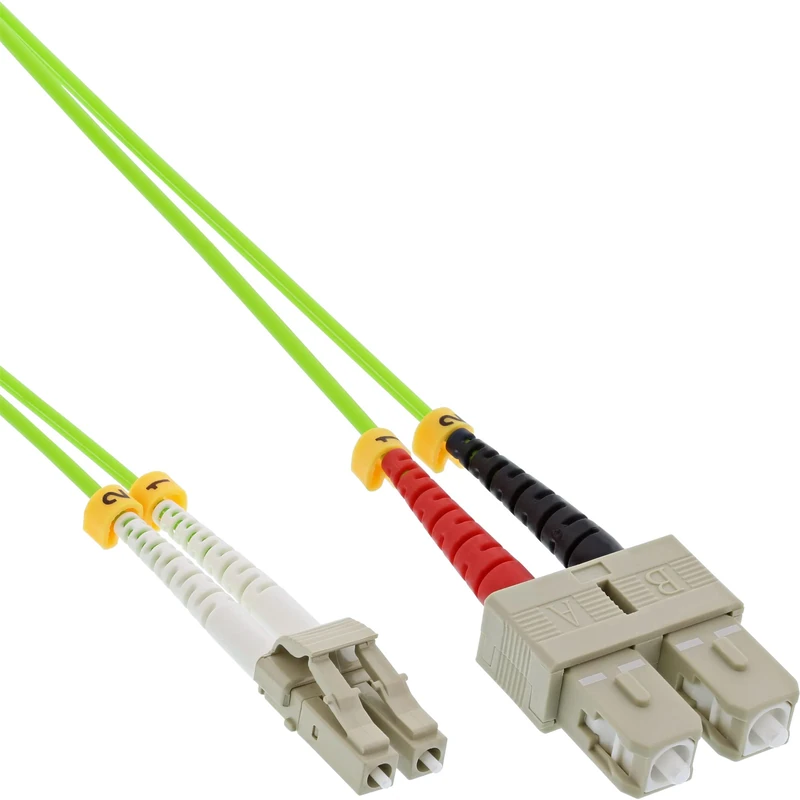 InLine 25 m LC/SC 50/125µm Orange Fibre Optic Cable – Fibre Optic Cables (25 m, Male Connector/Male Connector, Orange)