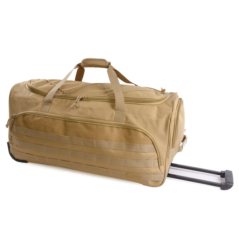 Highland Tactical Unisex-Adult 30" Squad Large Tactical Rolling Duffel Bag, Desert, One Size - Image 1