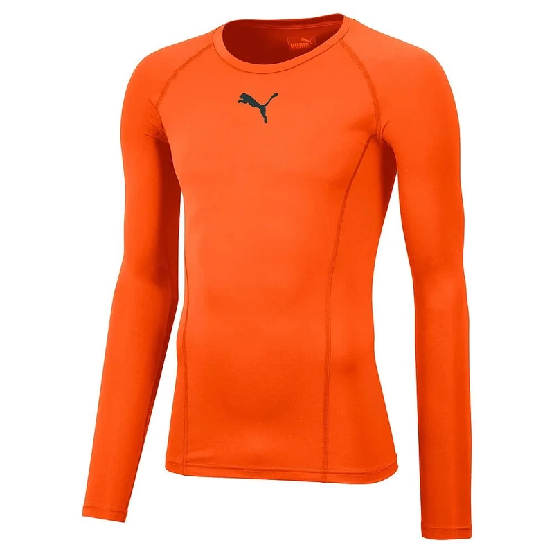 PUMA Men's Liga Baselayer Tee Long Sleeve Functional Underwear, Golden Poppy, S UK