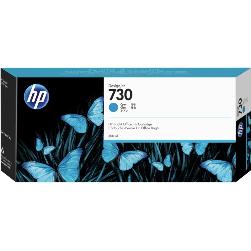 HP Cartouche d’Encre 730 DesignJet Cyan, 300 ml
