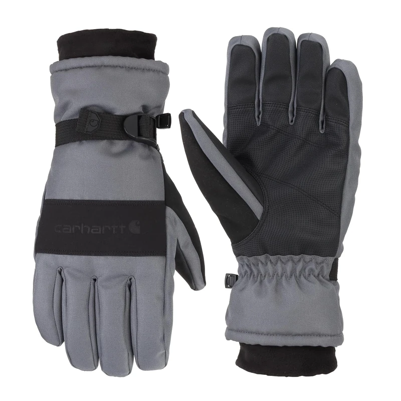 Carhartt Men's W.P. Waterproof Insulated Glove Cold Weather, Dark Grey/Black, Large