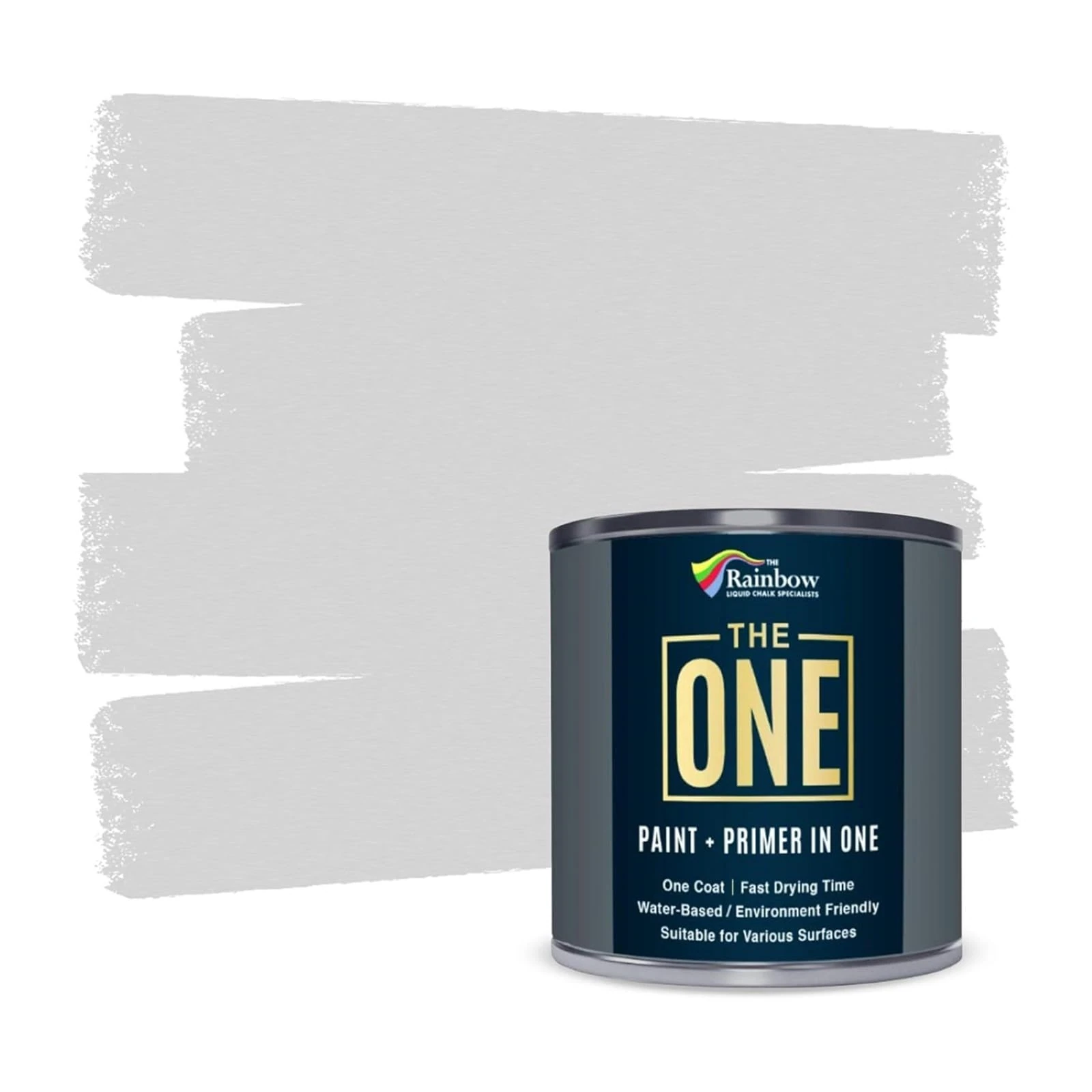 THE ONE All-In-One Paint & Primer - Light Grey Matte, 250 ml | Multi-Surface 1 Coat Formula | Easy Indoor & Outdoor Decorating for Home & Garden Walls, Floors & Furniture | Water-Based & Low VOC