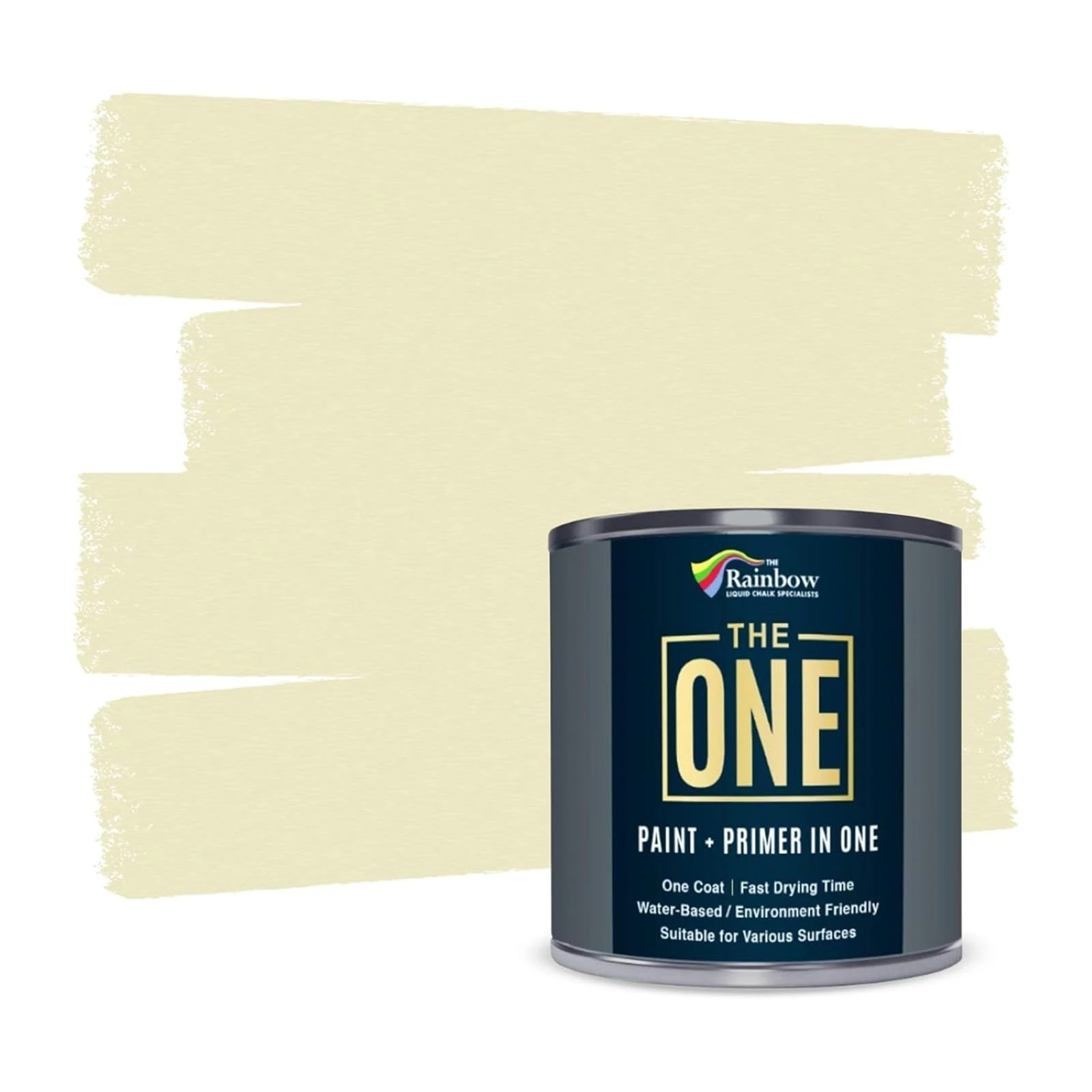 THE ONE All-In-One Paint & Primer - Cream Gloss, 250 ml | Multi-Surface 1 Coat Formula | Easy Indoor & Outdoor Decorating for Home & Garden Walls, Floors & Furniture | Durable, Water-Based & Low VOC