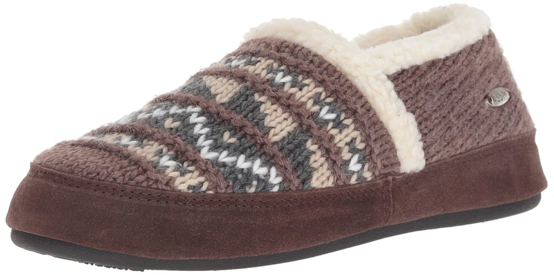 Acorn Women's Moc Slipper, Nordic Brown, 7.5/8.5 UK