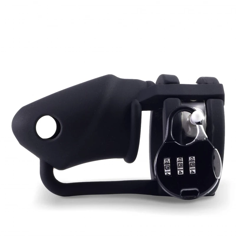 Lock-a-Willy Chastity Belt, Black - Image 1