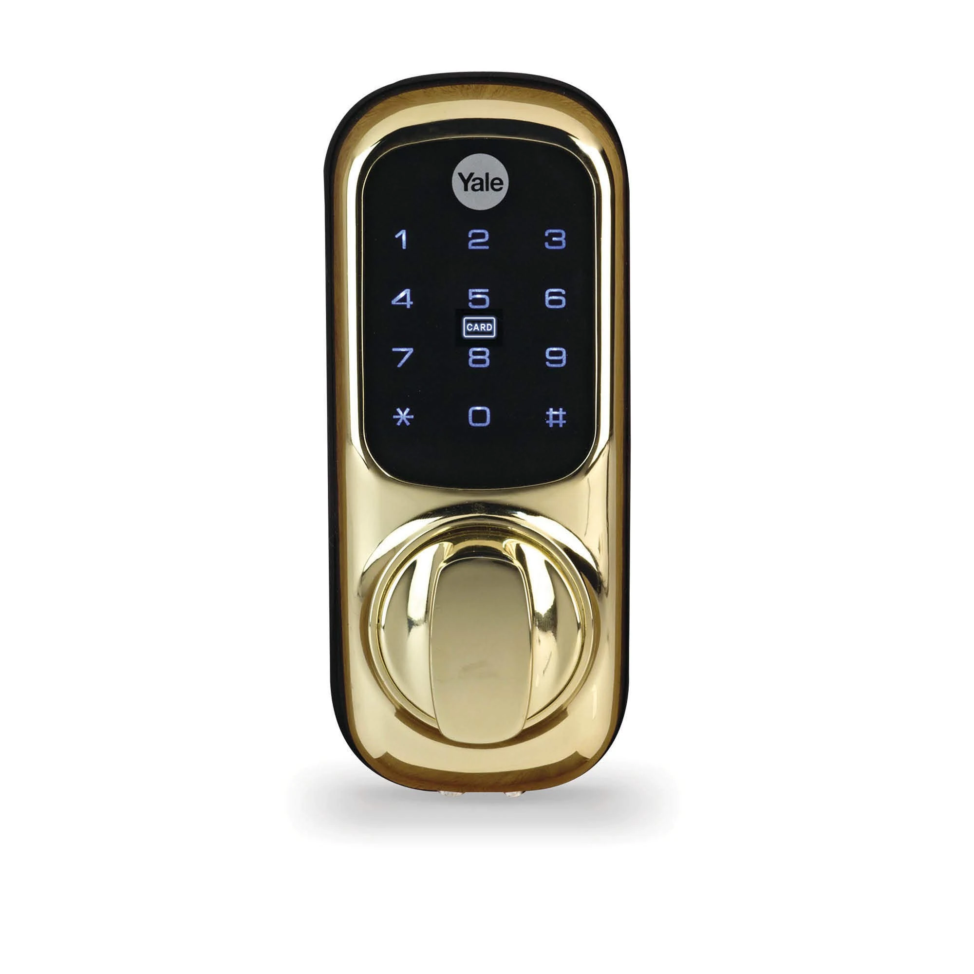 Keyless Lock Push Button, Yale - Keyless Connected Smart Door Locks, Colour Polished Brass