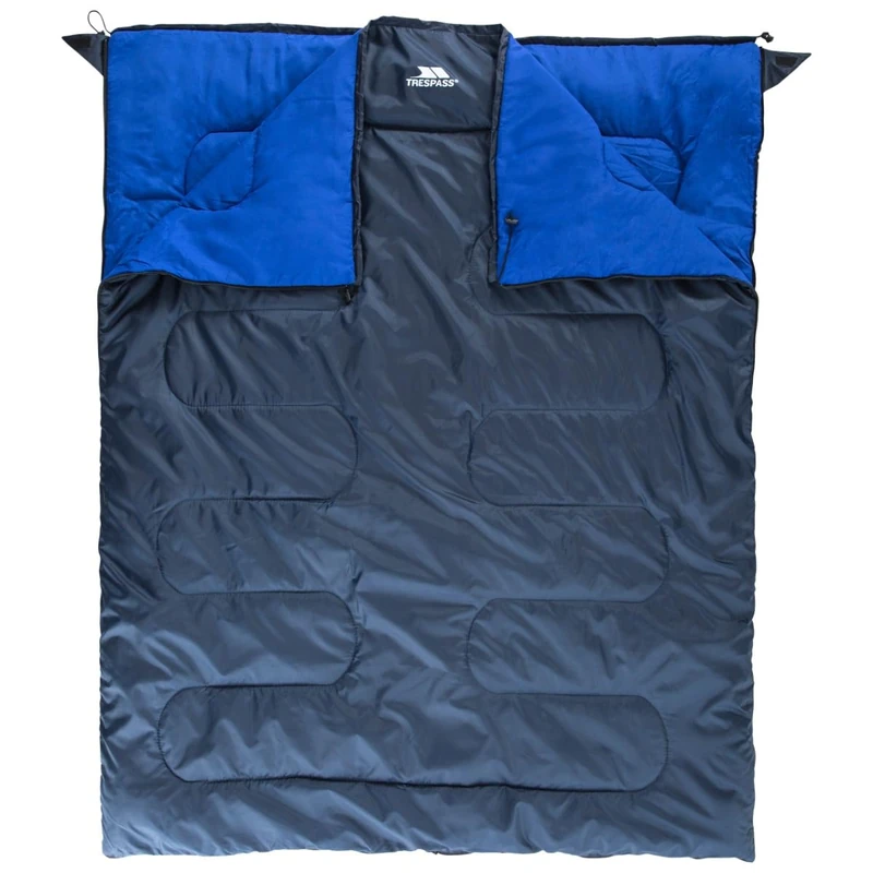 Trespass Catnap 3 Season Double Sleeping Bag Camping Travel 180cm x 140cm - Image 1