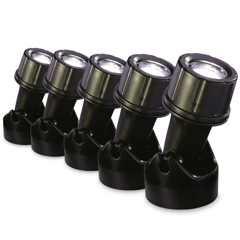 Blagdon Ultra Bright Economical LED Pond and Garden Lights, Fully Submersible, Waterproof, 1 Watt (5 Lights), with Transformer, Cables and Fixings, Black