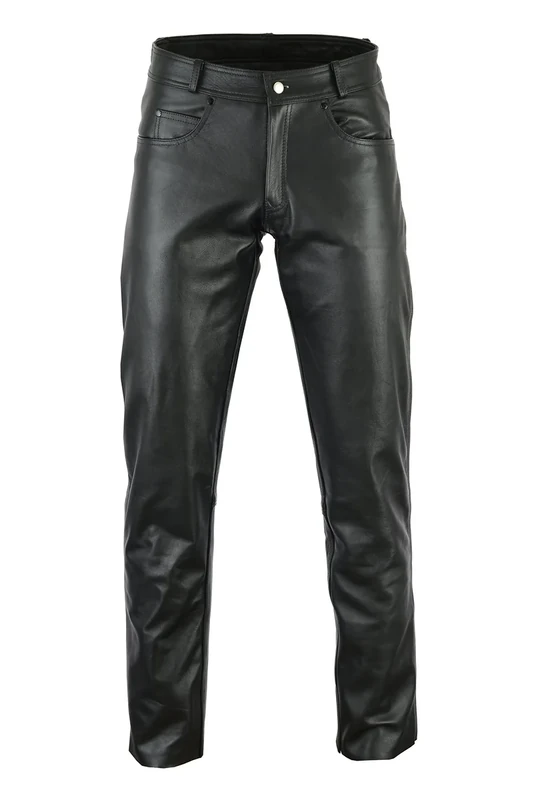 Bikers Gear Australia Unisex Lt1001men-3xl Bikers Gear Rock Roll Leather Jeans Mens Motorcycle Trousers Premier CowHide Waist 30 Small, Black, 3XL UK