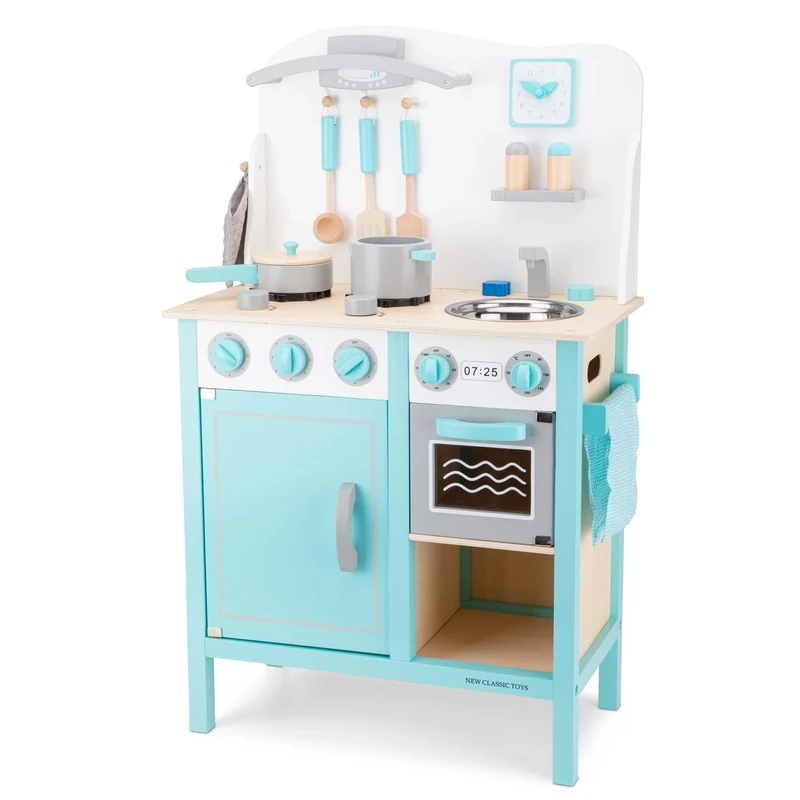 New Classic Toys 11063 Bon Appetite Kitchenette, Blue