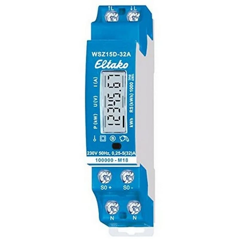 Eltako 28032015 WSZ15D-32A AC Meter Digital 32A MID-Compliant: Yes Pack of 1, 230 V - Image 1