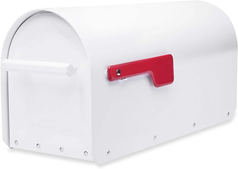 ARCHITECTURAL MAILBOXES 5560W-R-10 Sequoia Post Mount, White, 20. 79 in. x 8. 03 in. x 9. 72 in