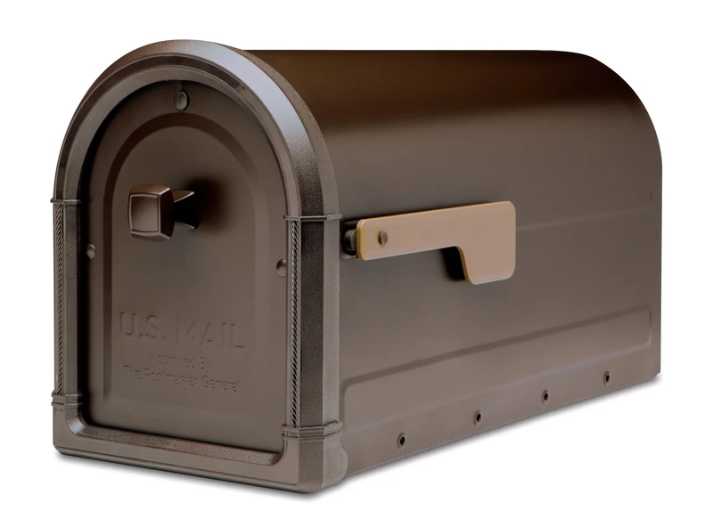 ARCHITECTURAL MAILBOXES 7900-5RZ-CG-10 Roxbury Post Mount, Rubbed Bronze, L