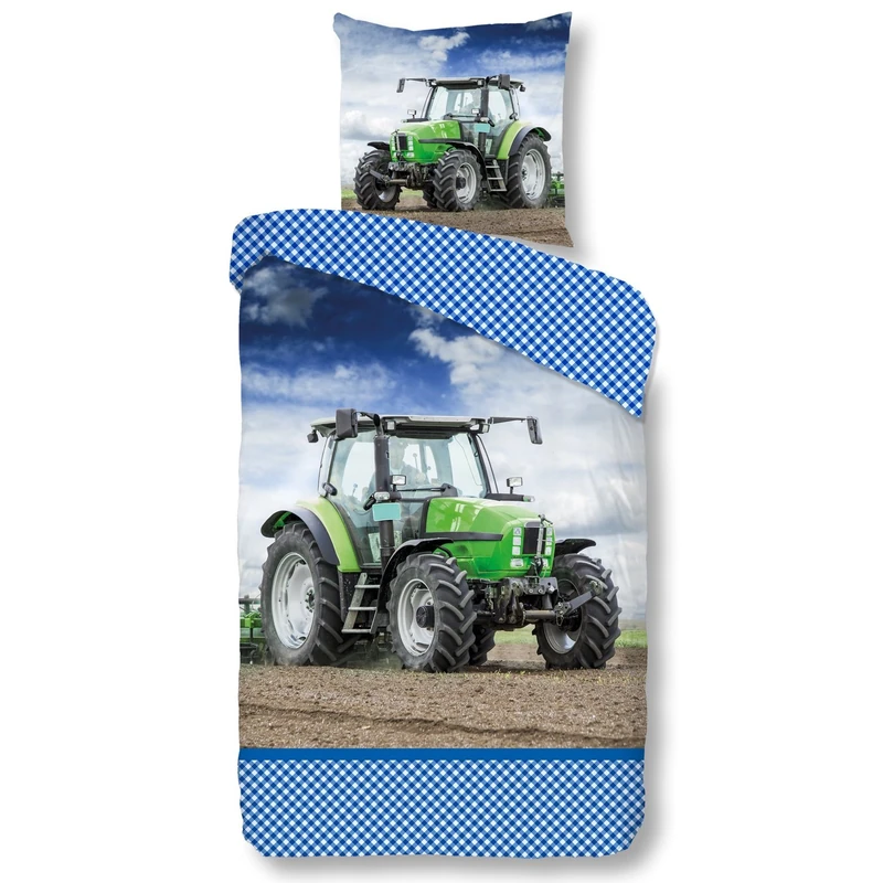 Good Morning Dekbedovertrek Tractor 135 x 200 cm Groen