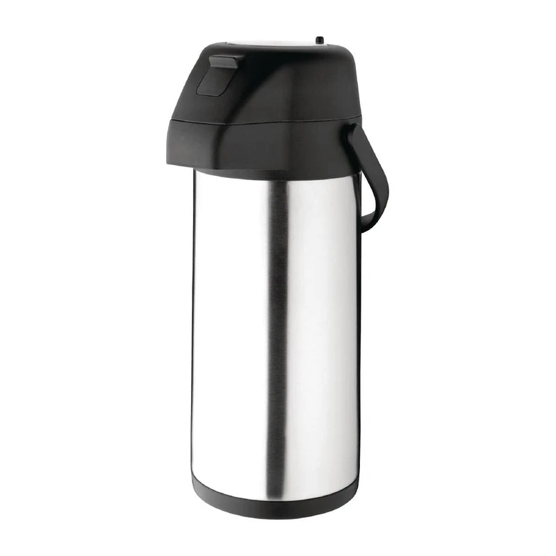 Olympia Pump Action Airpot Stainless Steel Push Button 3L Tableware Restaurant