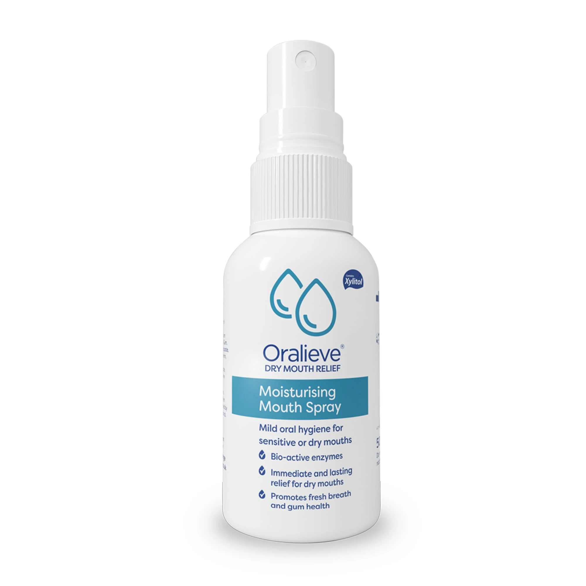 Oralieve Moisturising Dry Mouth Relief Spray (1 x 50ml), Hydrating Relief for Sore, Sensitive Mouths with Xylitol to Protect Teeth - Genuine Oralieve Dry Mouth Spray