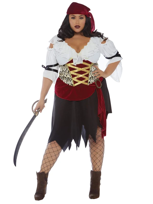 Leg Avenue 86673X - High Seas Wench, 3X-4X (Multicolor) - Image 1
