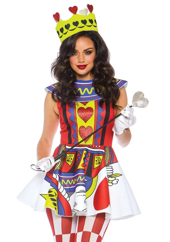 Leg Avenue 86722 - Card Queen Dress, Small (Multicolor) - Image 1