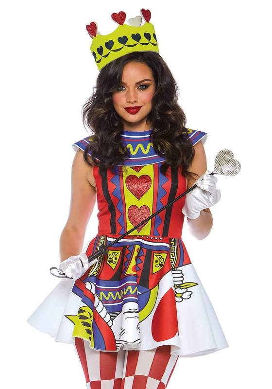 Leg Avenue Women's Card Queen Dress Adult Costumes, Multicolor, Medium 10-12 - Image 1