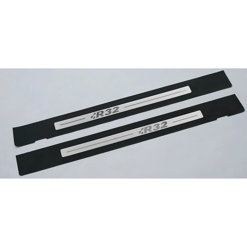 Original Golf 4 (1J) R32 Entry Protectors Set of 2 Door * * * * * * Tuning Door Sill Panels Running Groin Protector Black/Silver - Image 1