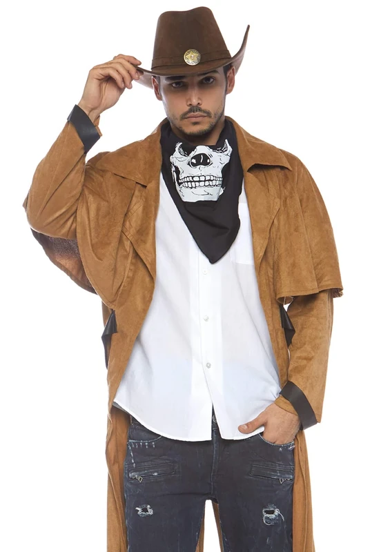 Leg Avenue 86785 - Faux Suede Western Coat, One Size (Brown)