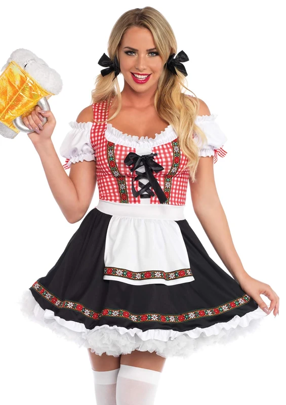 Leg Avenue Women's Beer Garden Babe Adult Costumes, Multicolor, Large(UK 14-16)