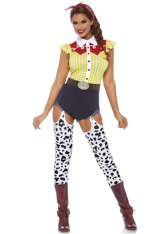 Leg Avenue Women's Giddy Up Cowgirl Adult Costumes, Multicolor, Medium 10-12