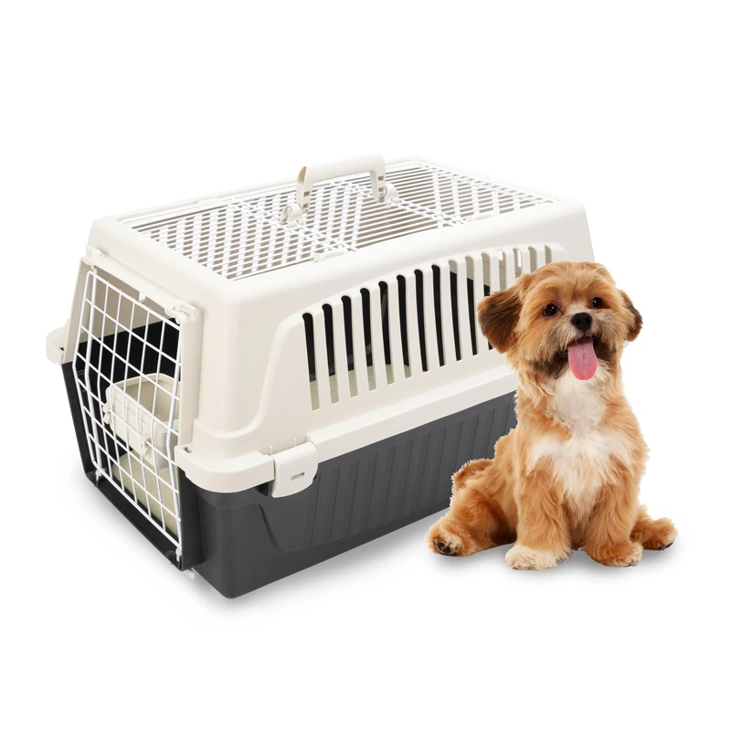 Ferplast Cat Carrier Small Dog Carrier, Double Opening, Secure, Practical, Easy to Clean, Durable Pet Travel Box up to 8 Kg, Includes Cushion, 58 x 37 x h. 32 cm - Image 1