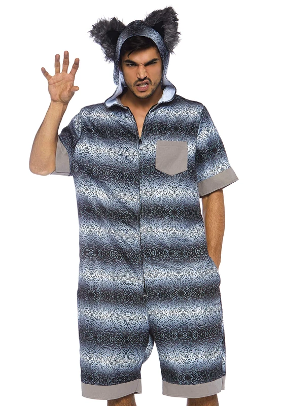 Leg Avenue 86742 - Big Bad Wolf Jumpsuit, M/L (Grey)