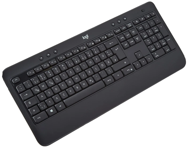 Logitech MK540 Advanced Wireless Keyboard and Mouse Combo for Windows, QWERTZ German Layout - Black, (920-008675)