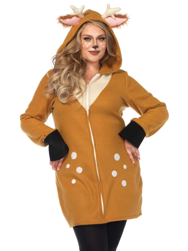 Leg Avenue 85587X - Cozy Fawn, 3X-4X (Brown) - Image 1