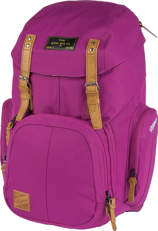 Weekender Alltagsrucksack mit gepolstertem Laptopfach, Schulrucksack, Wanderrucksack inkl. Nassfach, 42 L, Grateful Pink