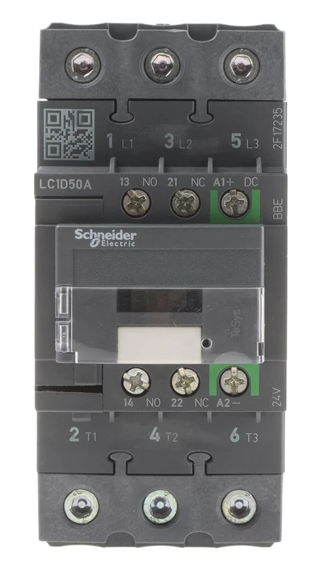 Schneider Electric, TeSys D, LC1D50ABBE, Contactor - 3P - 440 V - 50 A AC-3-24 V DC coil